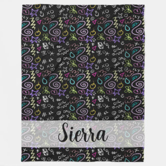 BESTE FREUNDIN Doodles - Imitate Glitzer Muster Fleecedecke