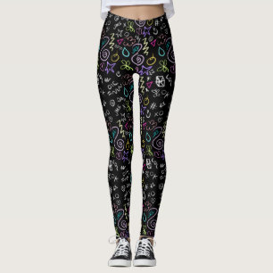 BESTE FREUNDIN Doodles - Imitate Glitzer Muster Leggings