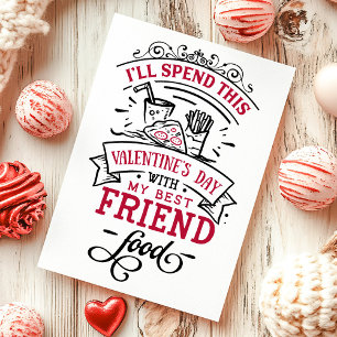 Beste-Freundin-Essen Lustige Anti-Valentinstag Feiertagskarte