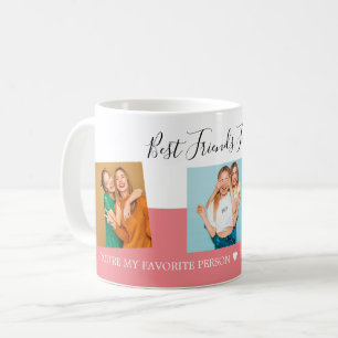 BESTE FREUNDIN Foto Collage Best Friends Rosa Pers Kaffeetasse