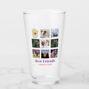 BESTE FREUNDIN Foto Collage Geschenk Peanutbutter  Glas