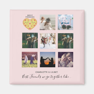 BESTE FREUNDIN Foto Collage Geschenke Dusty Pink P Magnet
