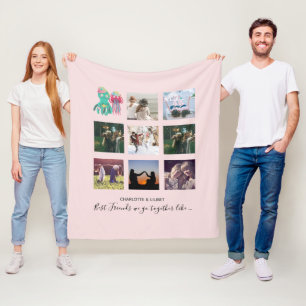 BESTE FREUNDIN Foto Collage Jellyfish Octopus Cust Fleecedecke