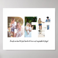 BESTE FREUNDIN Foto Collage Poster