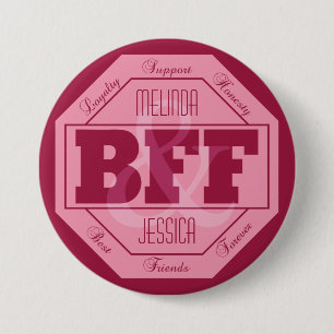 BESTE FREUNDIN Freundschaft - individuelle Namen - Button