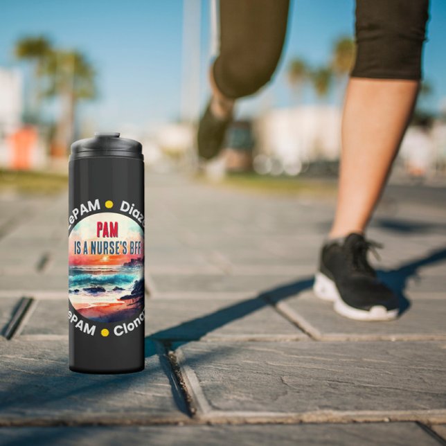 Beste Freundin Funny Nurse - PAM Lorazepam Diazepa Thermosbecher (Von Creator hochgeladen)