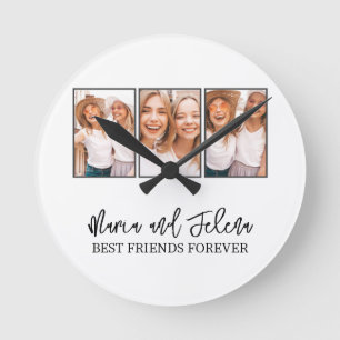 BESTE FREUNDIN für personalisierte Freundschaft -  Runde Wanduhr