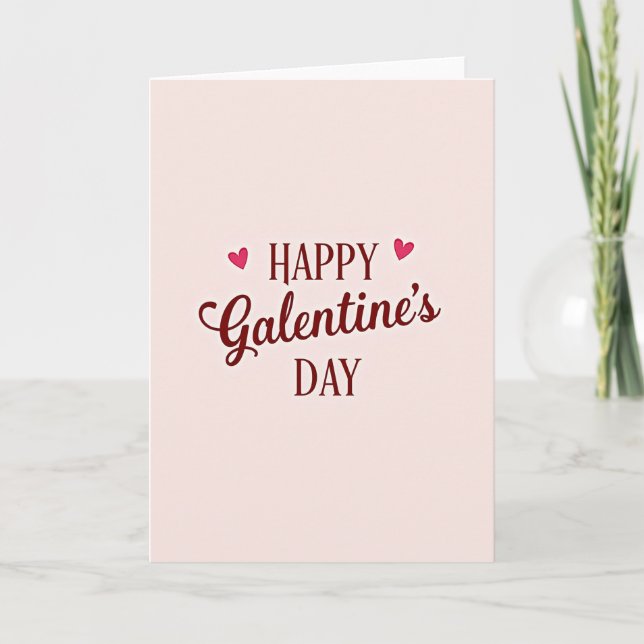 Beste Freundin Galentines Day Karte (Vorderseite)