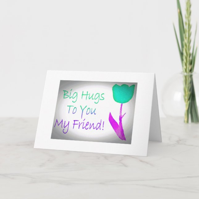 BESTE FREUNDIN GEBURTSTAG HUGS / WÜNSCHT DEN BESTE KARTE (Vorderseite)