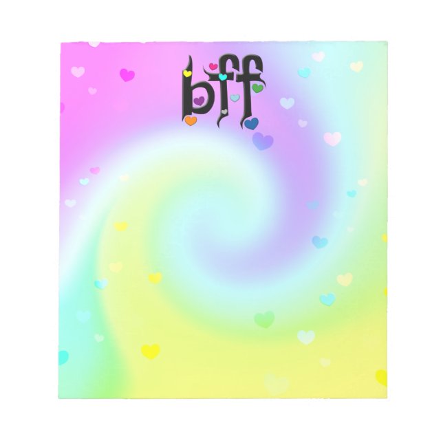 beste Freundin ~ Herz Notizblock (Vorderseite)