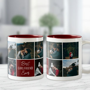 Beste Freundin je Personalisiertes Foto Kaffeepaus Zweifarbige Tasse