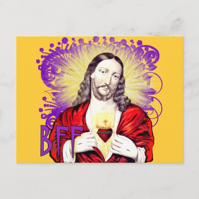 BESTE FREUNDIN Jesus Christus Postkarte (Vorderseite)