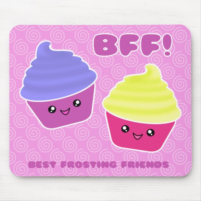 BESTE FREUNDIN Kawaii Cupcakes Mousepad (Vorne)