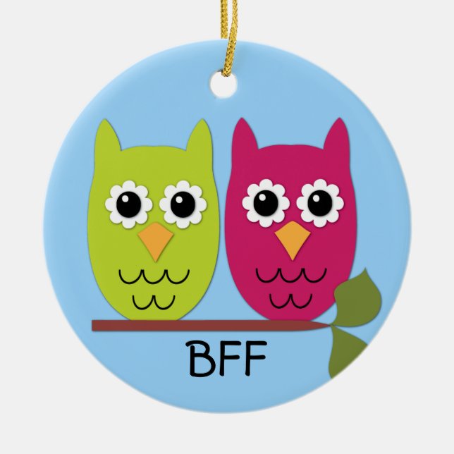 BESTE FREUNDIN KERAMIKORNAMENT (Vorne)