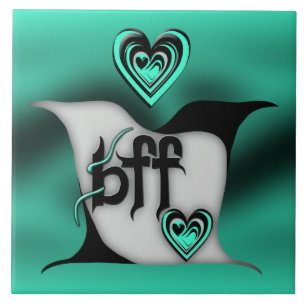 beste Freundin ~ Lovebirts Fliese