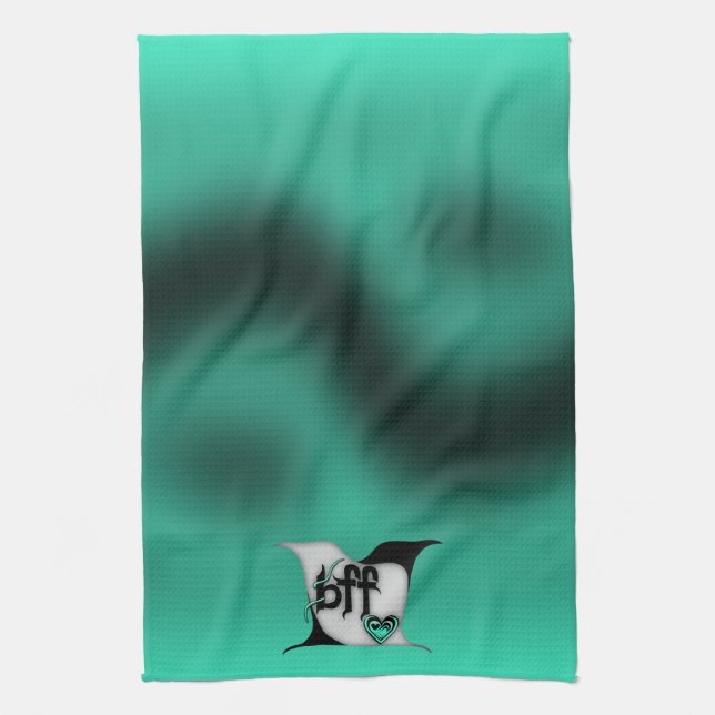 beste Freundin ~ Lovebirts Geschirrtuch (Vertikal)