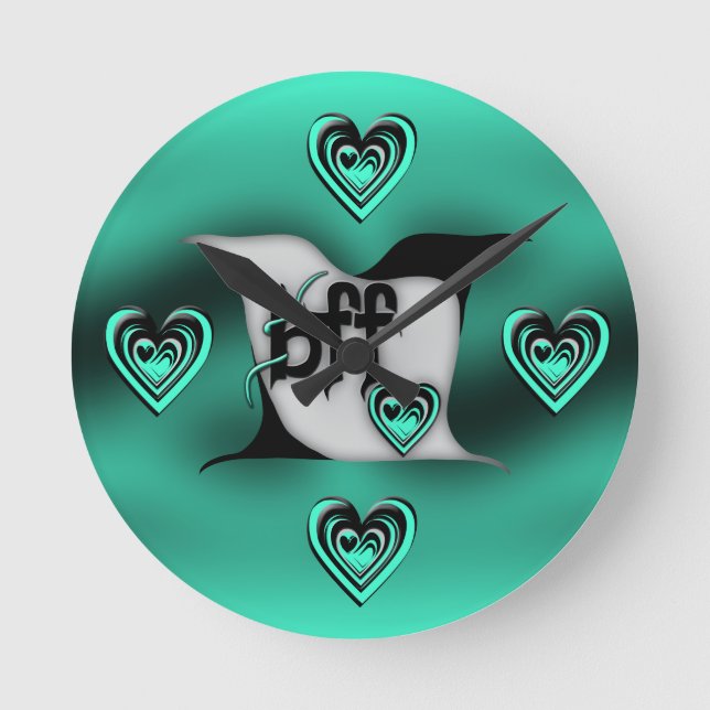 beste Freundin ~ Lovebirts Runde Wanduhr (Vorderseite)