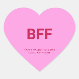 BESTE FREUNDIN Rosa Spaß niedlich Valentinstag Bra Herz-Aufkleber