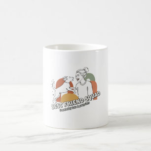 Beste-Freundin-Squad Hunde-Mama Boho-Linienkunst Kaffeetasse