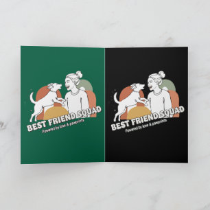 Beste-Freundin-Truppe Hunde-Mama Boho-Linienkunst Karte