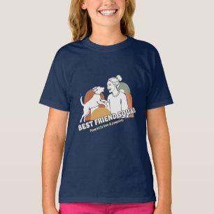 Beste-Freundin-Truppe Hundemama Boho-Linienkunst T-Shirt