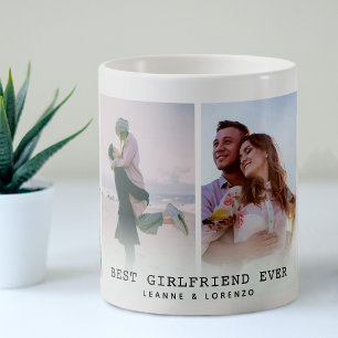 Beste Freundin überhaupt Moderne 4-Foto-Collage Kaffeetasse
