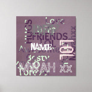 BESTE FREUNDIN verleiht Best Friends Personalisier Leinwanddruck