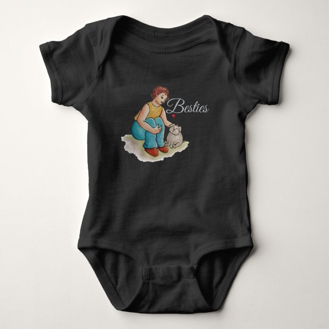 Beste Freundinnen  Baby Strampler (Vorderseite)