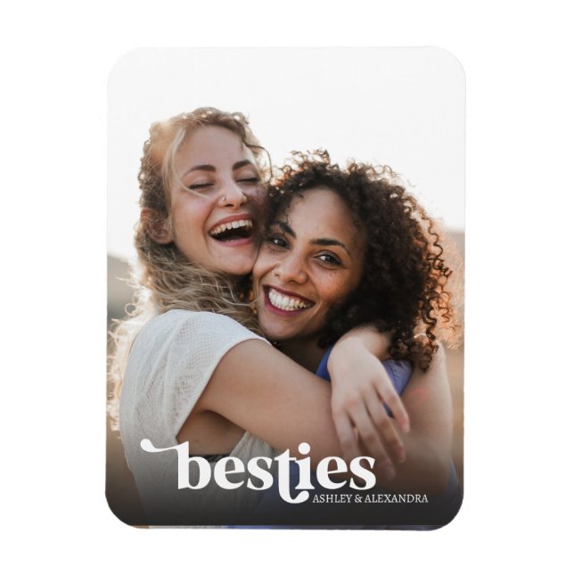 Beste Freundinnen Benutzerdefiniertes Foto Magnet (Vertikal)