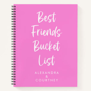 Beste Freundinnen Bucket List Personalisiert Girly Notizbuch