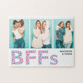 Beste Freundinnen Drei Foto Personalisiert Name Gi Puzzle