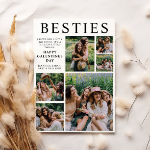 Beste-Freundinnen-Foto-Collage Galentines-Tag Feiertagskarte