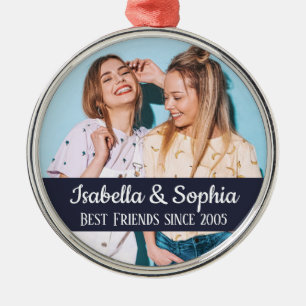Beste Freundinnen für immer moderne BFF-Foto-Trend Ornament Aus Metall