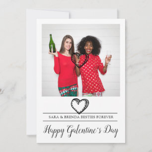 Beste Freundinnen Galentine's Day Feiertagskarte