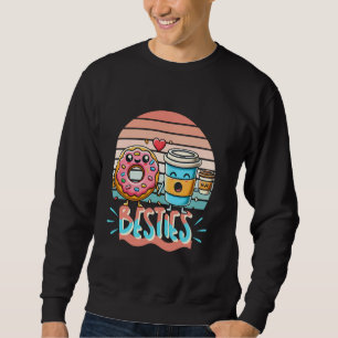Beste Freundinnen Kaffee- und Donut-Kawaii-Matchin Sweatshirt