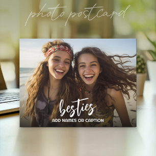 Beste Freundinnen mit Foto und benutzerdefiniertem Postkarte