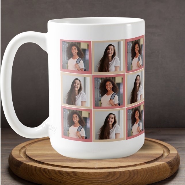 Beste Freundinnen Patchwork Zwei Foto Quadrate Kaffeetasse (Von Creator hochgeladen)