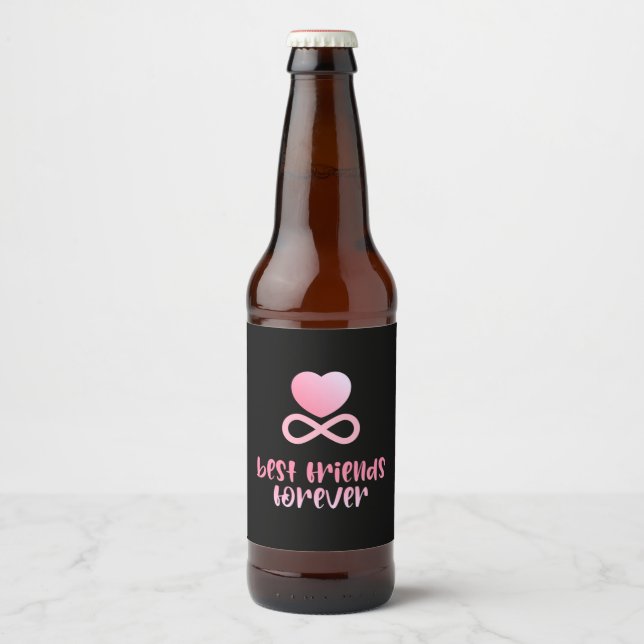 Beste Freundschaft für immer Bierflaschenetikett (Vorderseite)