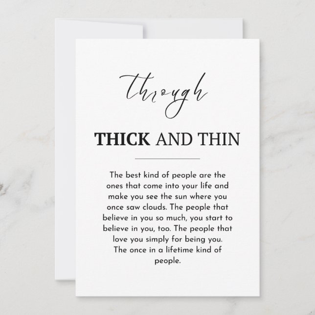 Beste Freundschaftskarte, aussagekräftige Freundsc Feiertagskarte (Vorderseite)