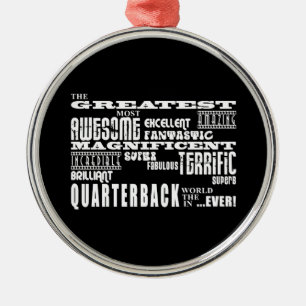 Beste Fußball-Quarterbacks: Bestster Quarterback Silbernes Ornament