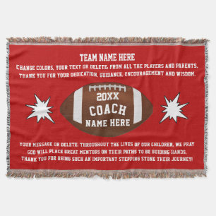 Beste Fußball-Trainer-Geschenke, personalisierte Decke