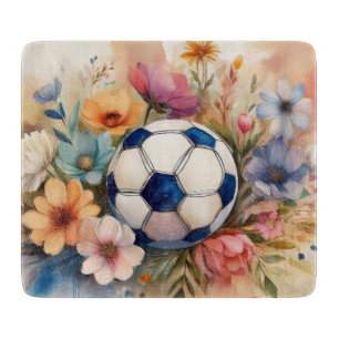 Beste Fußballmutti Aller Zeiten Wasserfarben-Blume Schneidebrett