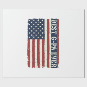 Beste G-PA Aller Patrioten Flagge Vintage-Shirt-De Geschenkpapier