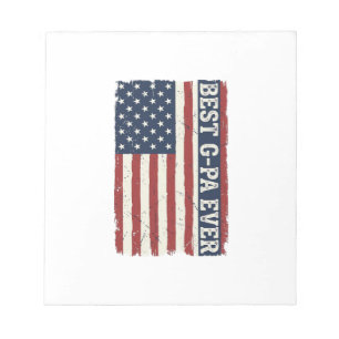 Beste G-PA Aller Patrioten Flagge Vintage-Shirt-De Notizblock