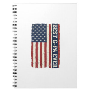 Beste G-PA Aller Patrioten Flagge Vintage-Shirt-De Notizblock