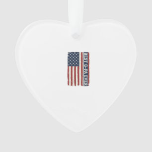 Beste G-PA Aller Patrioten Flagge Vintage-Shirt-De Ornament