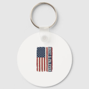 Beste G-PA Aller Patrioten Flagge Vintage-Shirt-De Schlüsselanhänger