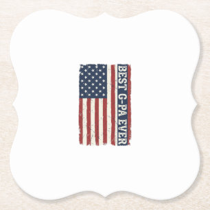 Beste G-PA Aller Patriotische Flagge Vintage-Shirt Untersetzer