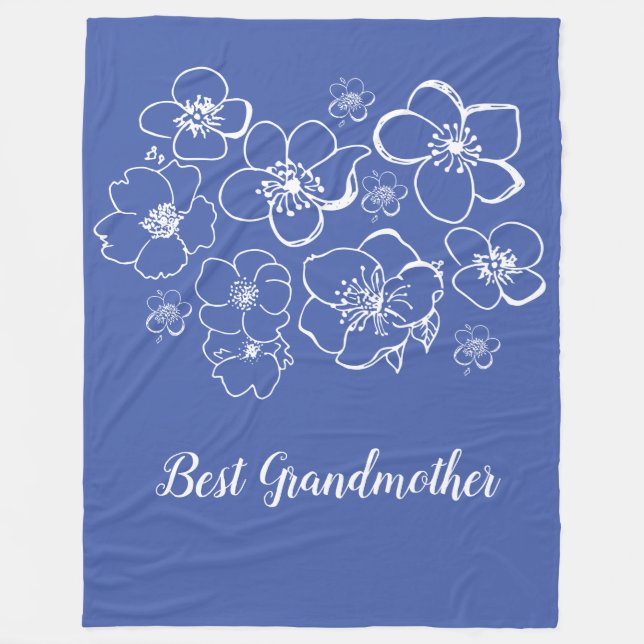 Beste Gandmutterblüte Fleecedecke (Vorderseite)