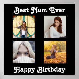 Beste Geburtstagsfotovorlage Instagram Collage Poster